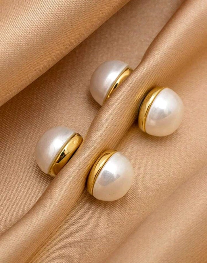 Pendientes Magnéticos con Clip chapado en oro 18 k