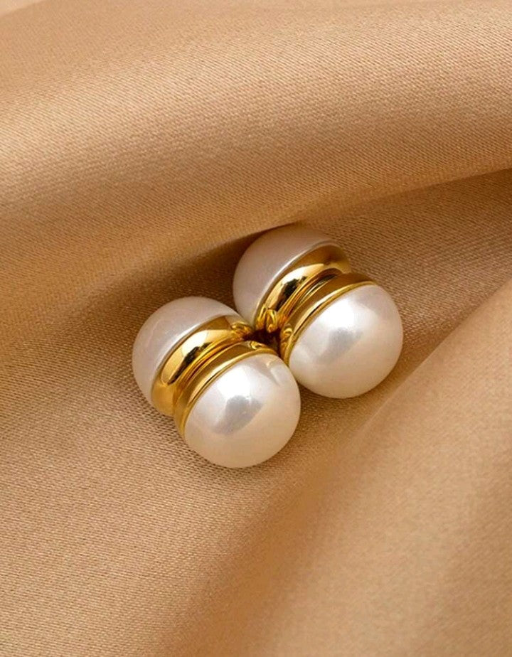 Pendientes Magnéticos con Clip chapado en oro 18 k