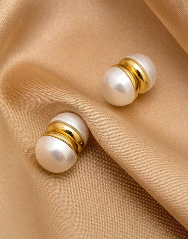 Pendientes Magnéticos con Clip chapado en oro 18 k