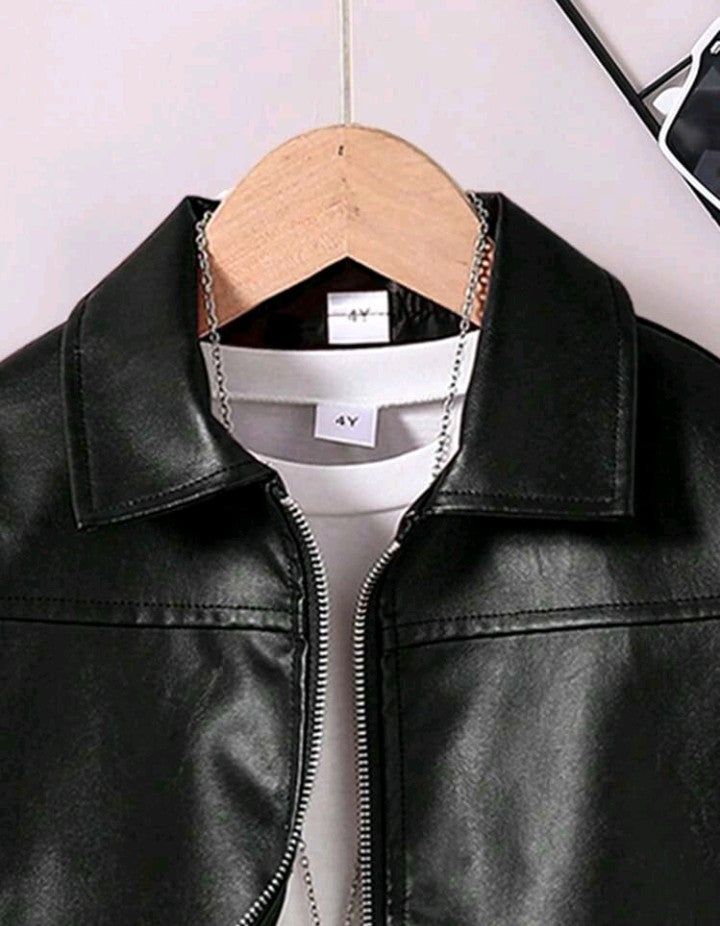 Chaqueta de cuero sintético