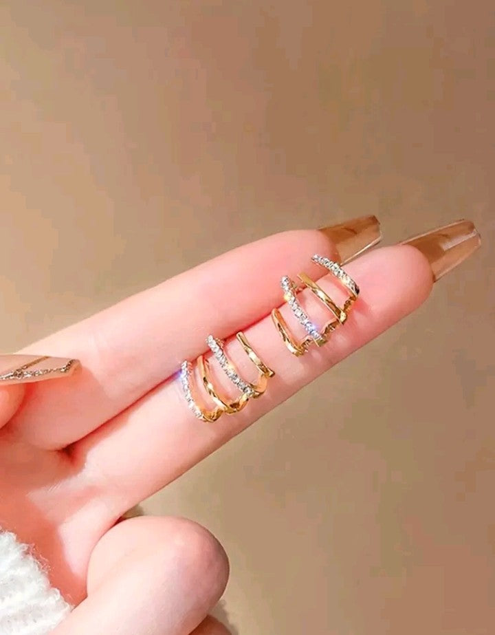 Pendientes Ear Cuff cuatro puntas