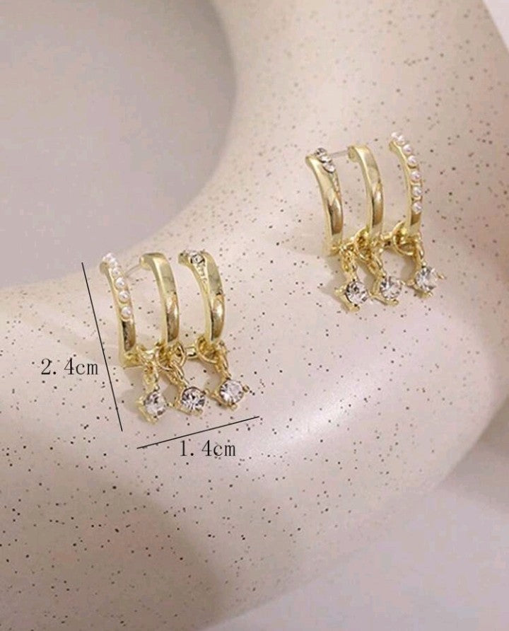 Pendientes Ear Cuff con Dijes Colgantes