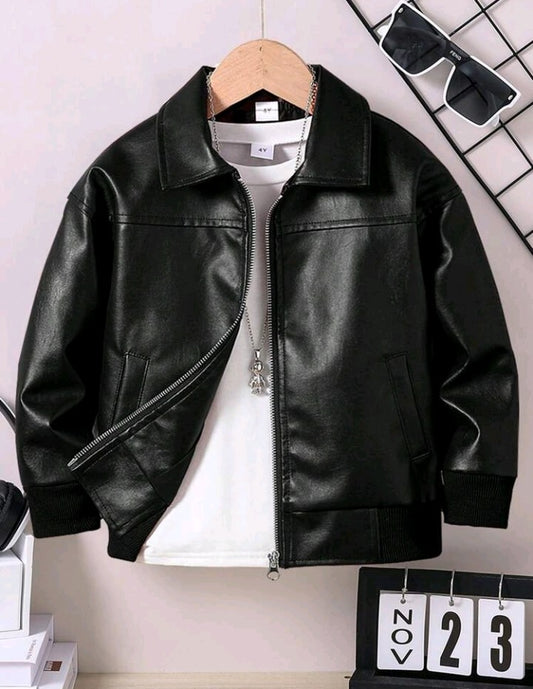 Chaqueta de cuero sintético