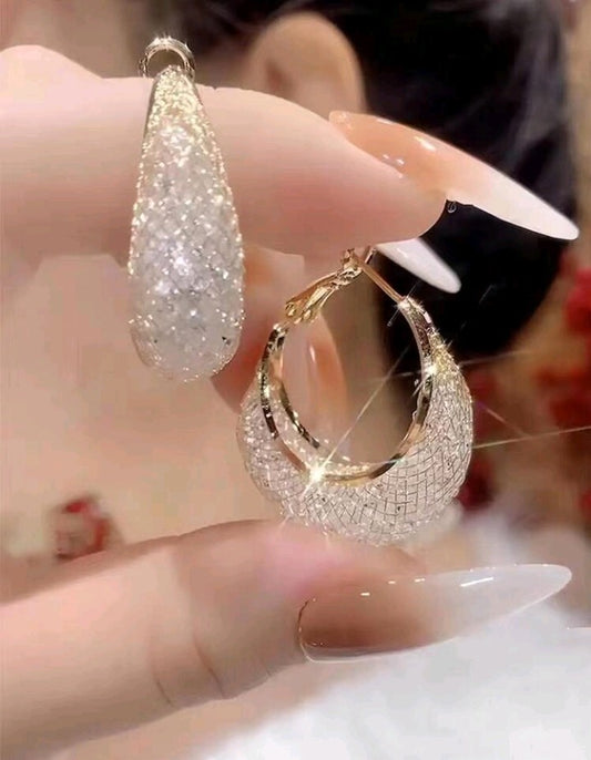 Pendientes de Malla de Cristal