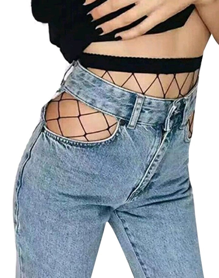 Pantimedias de malla grande