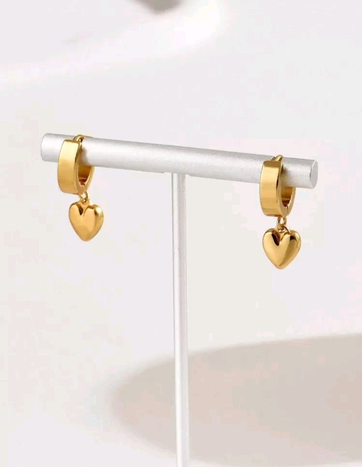 Pendientes con forma de corazón