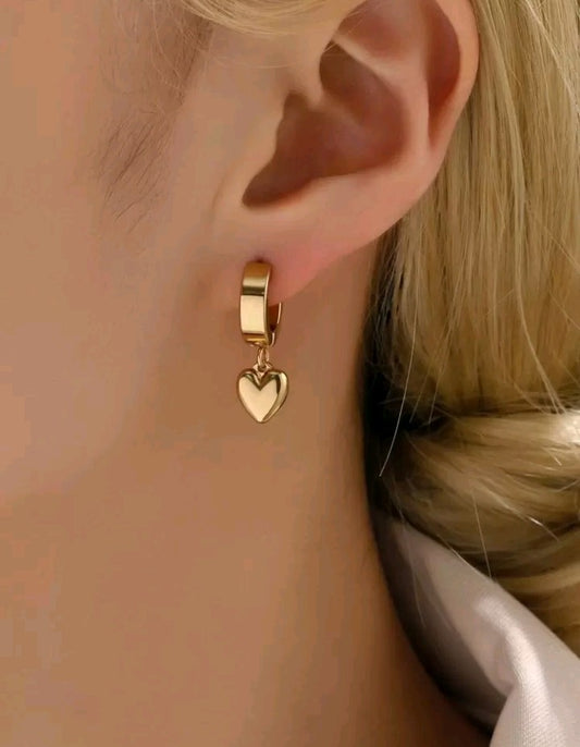 Pendientes con forma de corazón
