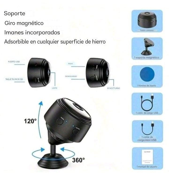 Mini Cámara de vigilancia inalámbrica wifi