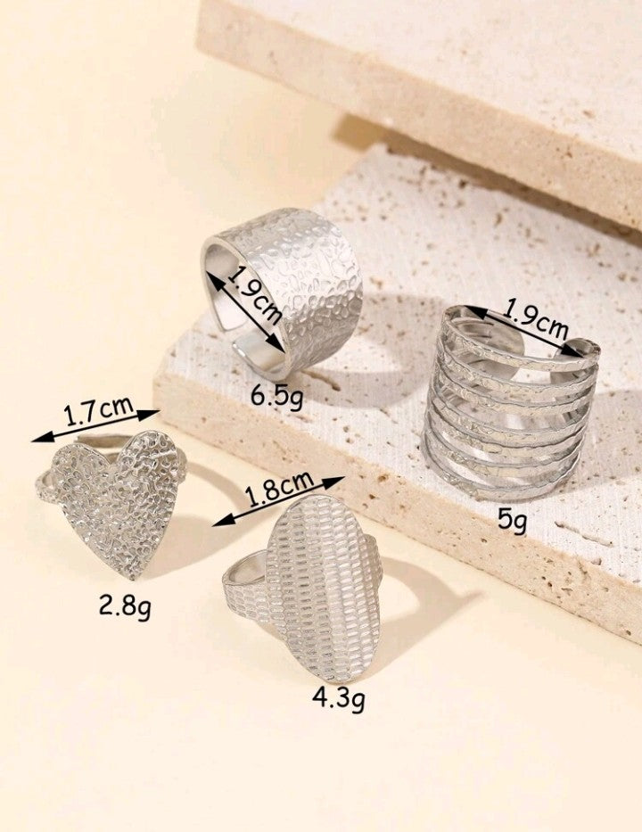 Anillos ajustables de moda