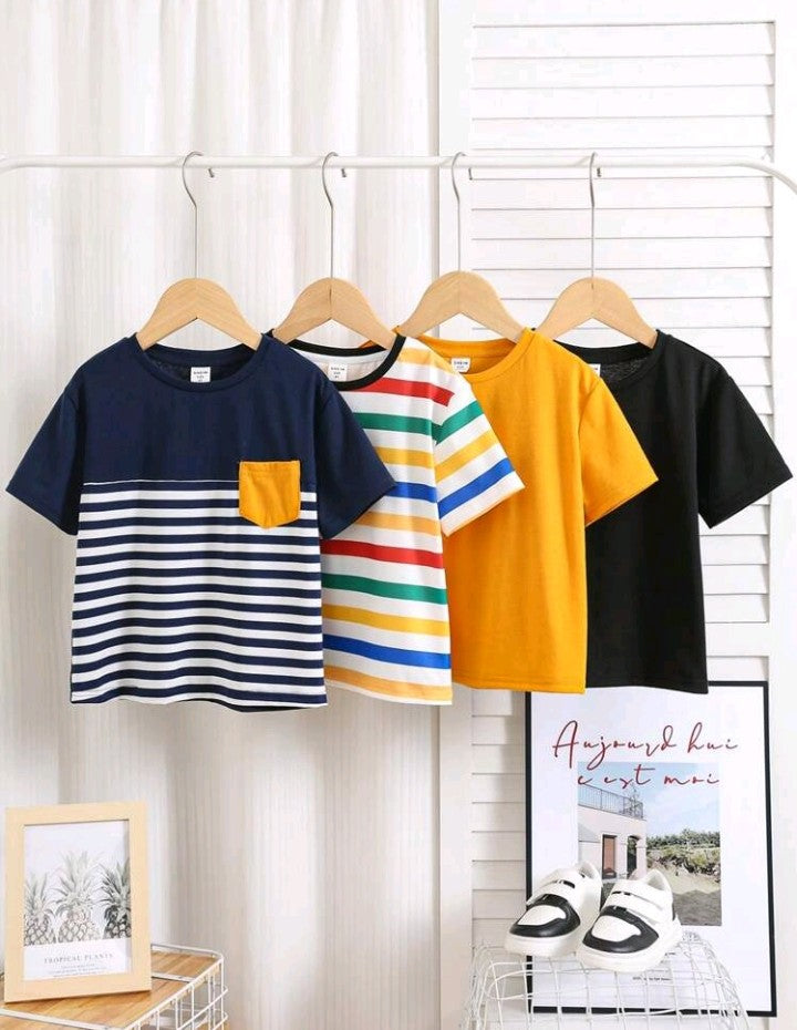 SHEIN Camisetas de manga corta de cuello redondo