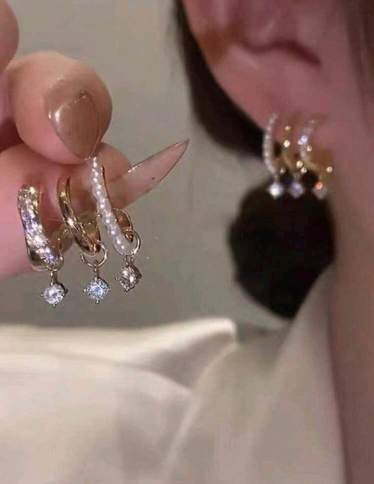 Pendientes Ear Cuff con Dijes Colgantes