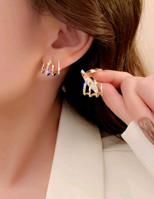 Pendientes Ear Cuff cuatro puntas