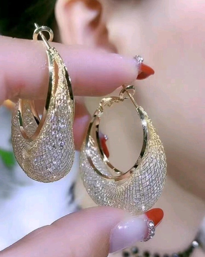 Pendientes de Malla de Cristal
